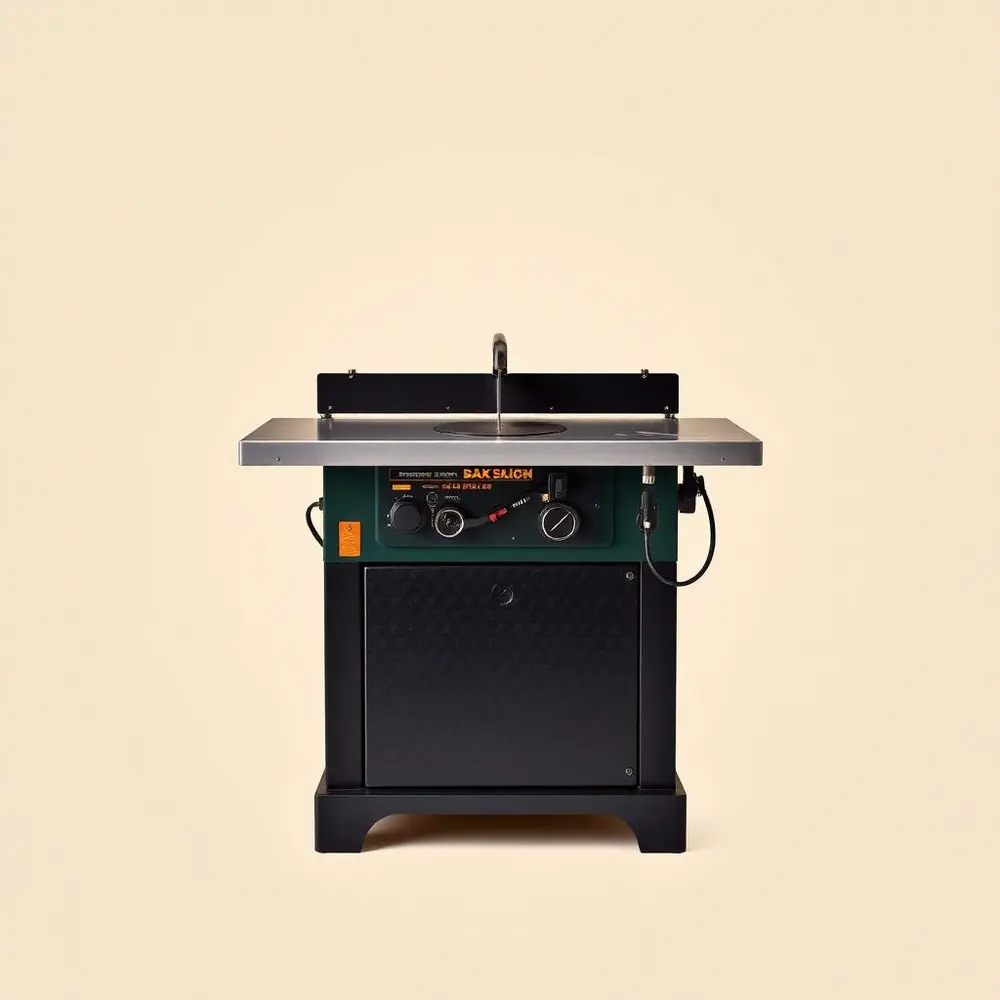 Ridgeline Iron CT-1050 10" Cabinet Table Saw with Precision Rip Fence on a plain background